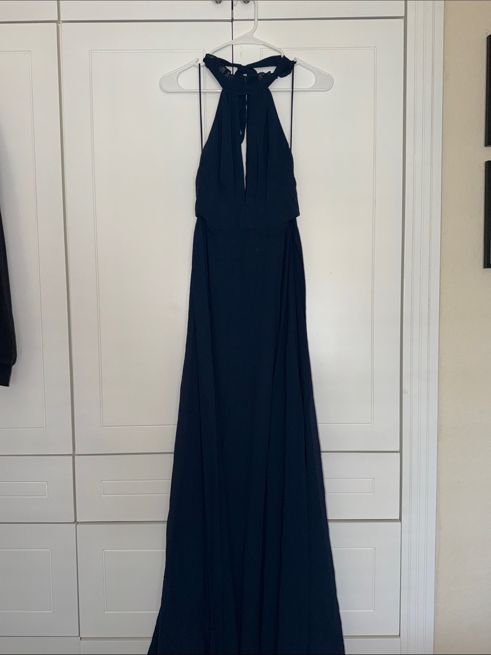 Lulus Elegant Navy Halter Maxi Dress - Classic Evening Gown